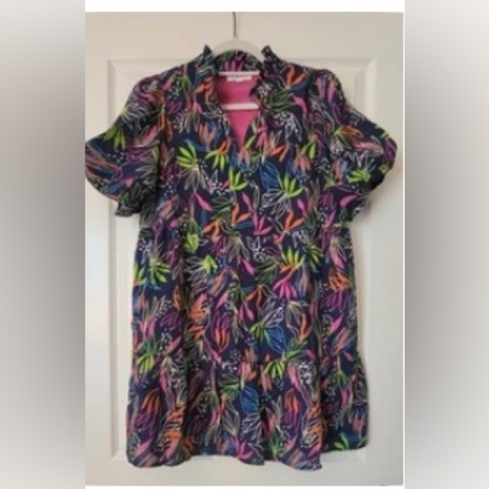 THML Colorful Leaf Print Dress size M